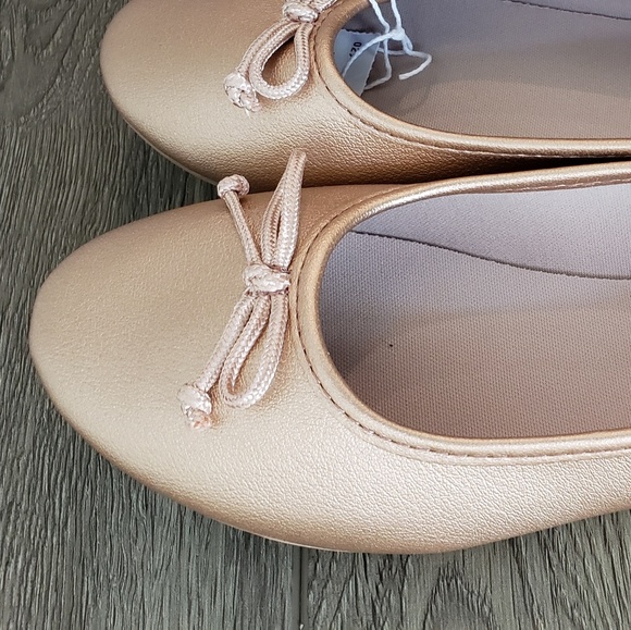 ZoeZac Fae Girls Ballet Style Flat Shoes Rose Gold - Picture 5 of 5